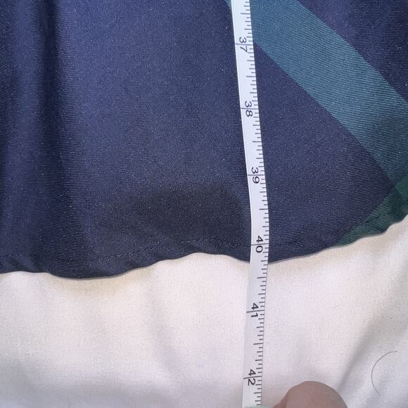 ModCloth Dress Plus Size 18 Navy Blue Burgundy Plaid Short Sleeve LIned Preppy - Picture 6 of 14